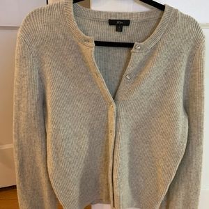 Jcrew ribbed cardigan with jeweled buttons